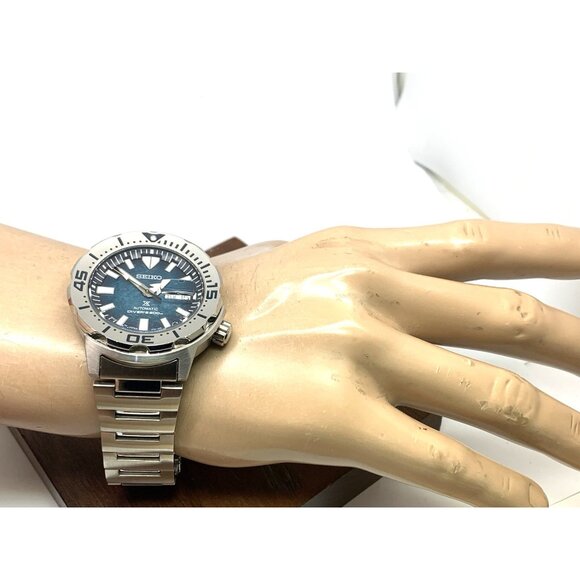 Seiko Mens Watch SRPH75 Automatic Prospex Blue Dial Antarctic Penguin Steel 42mm - Picture 5 of 15